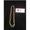 Image 1 : Double Strand Faux Pearl Necklace with Sterling Silver Clasp
