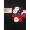 Image 1 : 12 Vintage Poker Chips Marked N.W.