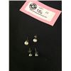 Image 1 : 2 Pairs of Vintage Sterling Silver + Pearl Stud Earrings