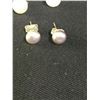 Image 2 : 2 Pairs of Vintage Sterling Silver + Pearl Stud Earrings