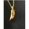 Image 2 : Tiger Eye Stone Pendant in a Horn Shape with Necklace