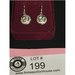 Very Nice First Nation's Sterling Silver Mask Earrings