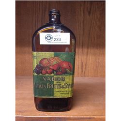 Nice Early ( 1920-30's?) Nabob Fountain Fruits and Syrup Bottle. From VANCOUVER 40oz