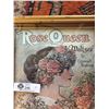 Image 2 : Gold Frame with a Rose Queen Waltzes Print. 12" x 14"
