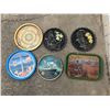 Image 1 : 6 Vintage Serving Trays Souvenir Trays