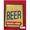 Image 2 : Ice Cold Beer Served Here Sign in a Picture Frame 12" x 15"
