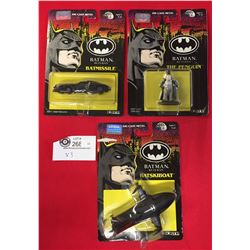 3 New In Package 1991 Die Cast Batman Figures by Ertl