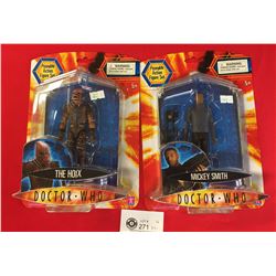 2 Early Dr. Who Action Figures New In Package. The Hoix and Mickey Smith