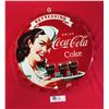 Image 1 : Coca Cola Bottle Cap Sign 17" Diameter