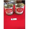 Image 1 : 2 Vintage Pure Canadian Honey Tins. Net Wieght 4lbs, Tins are Empty