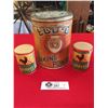 Image 1 : 3 Vintage Tins. 1920's Eggo Baking Powder Tin,2 1940's Yeast Cakes Containgers