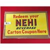 Image 1 : 1940's Original Paper Window Sign NEHI Beverage