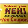 Image 2 : 1940's Original Paper Window Sign NEHI Beverage