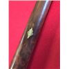 Image 2 : Vintage Walking Cane with Brass Fish Handle and Brass Inlays 37.5"  In Very Good Condition