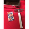 Image 5 : Very Nice Businessman's Travelling Shaving Kit 11"w x 5"h x 2.5" deep
