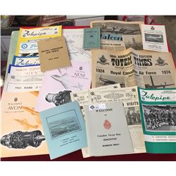 Royal Canadian Air Force Publications From Newspapers,  Materials,Note Books, Magazines 19 pieces