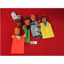 Lot 5 Vintage Hand Puppets from Germany