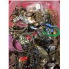 Image 2 : Container  of Costume Jewelry Container measures 13" x 7" x 4.5"