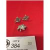 Image 1 : 2 Sterling Silver Earrings and A Sterling Silver Pin. All Leaves with Little Stones