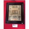 Image 1 : Picture Frame of 3 Old Civil War Notes. All Notes are Facsimile