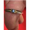 Image 3 : Sterling Silver Ring Size 6.75 With a Blue Stone and Gold Inlay
