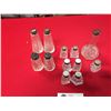 Image 1 : 12 Pieces of Crystal/ Glass Salt and Pepper Shakers With Sterling Silver Lids
