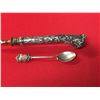 Image 2 : 2 Pieces of 800 Silver. Antler Handle Fork and Souvenir Hamburg Spoon. Total weight 58 Grams