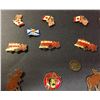 Image 2 : 38 Lapel Pins Mickey Mouse, Fire Trucks, Canada/USA Flags, Animals etc