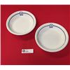 Image 1 : 2 Shallow Dish Bowls North Vancouver Masonic Association. 8" Diameter 1.5" H