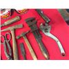 Image 2 : Lot of Old Tools Wrenches, Hammers, Tin Snips plus 4 Edwards Coffee Tins.
