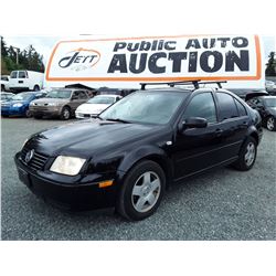 A6 --  2002 VW JETTA GLS , Black , 333952  KM's