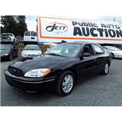 C1 --  2007 FORD TAURUS SEL  , Black , 158736  KM's