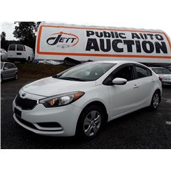 B1 --  2014 KIA FORTE LX  , White , 129636  KM's