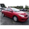 Image 2 : D6 --  2009 TOYOTA COROLLA  , Red , 304009  KM's
