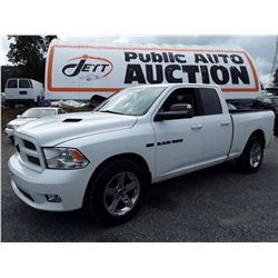 G4 --  2012 DODGE RAM 1500 CREW CAB , White , 140978  KM's