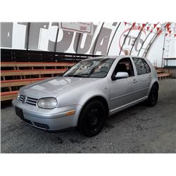 A11 --  2003 VW GOLF TDI , Silver , 374042  KM's "NO RESERVE"