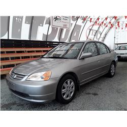 O1 --  2003 HONDA CIVIC LX , Brown , 179674  KM's