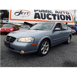 A3 --  2000 NISSAN MAXIMA GLE , Blue , 281917  KM's "NO RESERVE"
