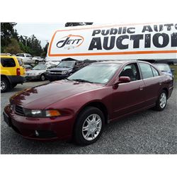 A4 --  2003 MITSUBISHI GALANT ES , Red , 137802  KM's "NO RESERVE"