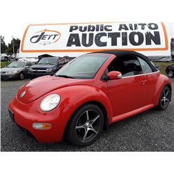 D6 --  2003 VW BEETLE GLS , Orange , 168879  KM's