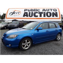 P5 --  2006 MAZDA 3 , Blue , 356703  KM's