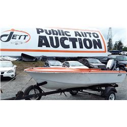 0A --  195x Elgin Boat with 1997 Trailer & 1987 Evinrude Motor