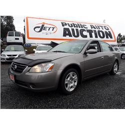 A11 --  2003 NISSAN ALTIMA , Brown , 281530  KM's "NO RESERVE"