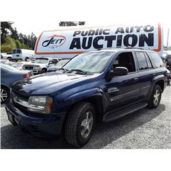 P3 --  2004 CHEVROLET TRAILBLAZER LS , Blue , 265877  KM's