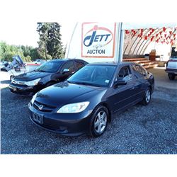 J1 --  2005 HONDA CIVIC SL , Black , 261431  KM's