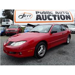 A12C --  2005 PONTIAC SUNFIRE , Red , 138781  KM's "NO RESERVE"