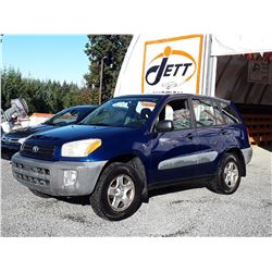 Q4 --  2001 TOYOTA RAV 4  , Blue , 325861  KM's