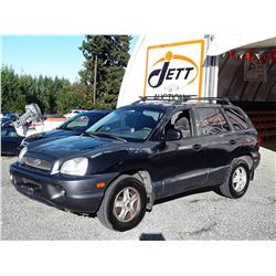 J4 --  2004 HYUNDAI SANTA FE , Black , 237986  KM's