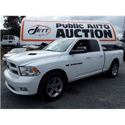 G4 --  2012 DODGE RAM 1500 CREW CAB , White , 140978  KM's