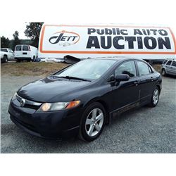 N3 -- 2008 HONDA CIVIC LX SEDAN, BLACK, 190,061 KMS